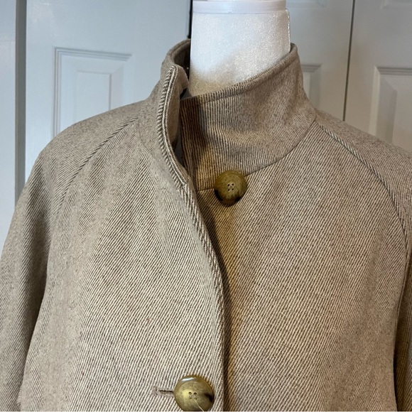 Joan’s New York stand collar coat wool blend with buttons classic style s/14W - Picture 6 of 7